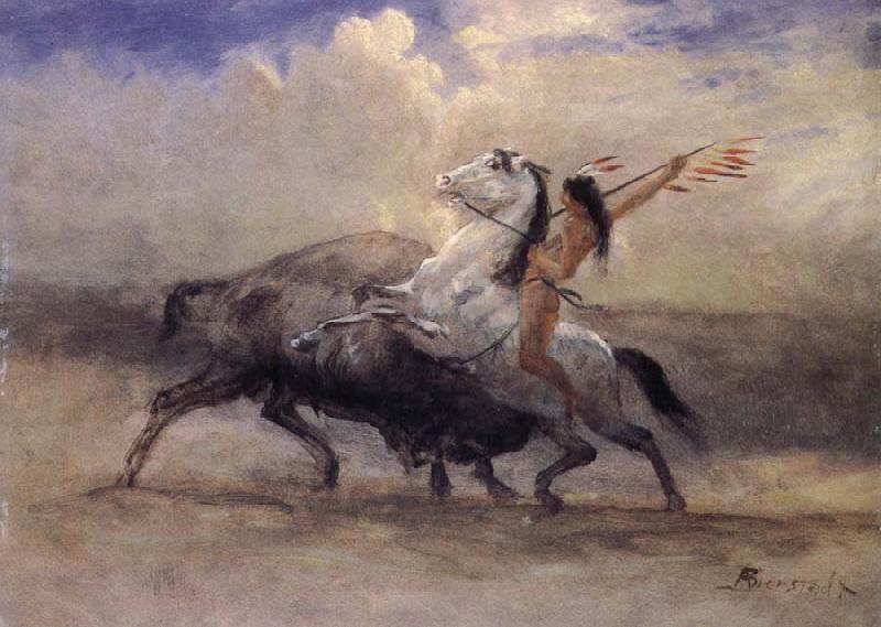Albert Bierstadt Last of the Buffalo Sweden oil painting art